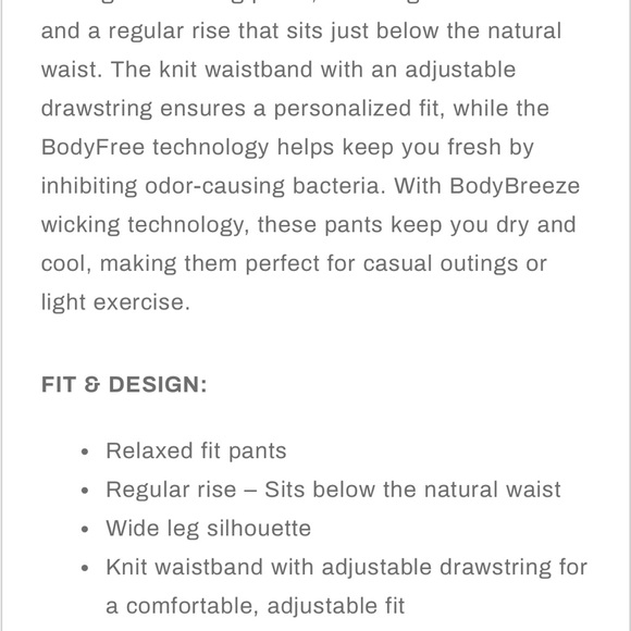 Worn once! Calia Truelight Wide Leg pant, black size Large short - inseam 29.5” - Picture 6 of 8